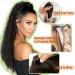 Saisifen Drawstring Ponytail Extension Long Water Wavy Synthetic Combs in Hair Extensions for Women Natural Looking Curls Hair 110g 50 CM/20 Inch #Silver Grey - Buy Online on GoSupps.com