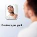 2 Pack Fogless Shower Mirrors for Shaving - Portable, Unbreakable, Anti-Fog, Wall/Camping Hanging - 8x6 Medium Size - Ideal for Travel, Bathroom, Locker - Makeup, Shave - Buy Online on GoSupps.com