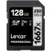 Lexar Professional 1667x 128GB SDXC UHS-II Card, Up To 250MB/s Read, for Professional Photographer, Videographer, Enthusiast (LSD128CBNA1667) Single 128GB