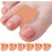 Toe Separators Hammer Toe Straightener - 6-Pack Big Toe Spacers Beige - Gel Spreader - Correct Crooked Toes - Bunion Corrector and Bunion Relief - Pads for Overlapping Hallux Valgus Yoga Big 6 Pack Beige