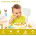 Vicloon Baby Fork and Spoon Set 4Pcs - Silicone Self Feeding Utensil for Toddler Cutlery Kit - Easy Grip Baby Weaning Spoons - Beige-yellow - Buy Online on GoSupps.com