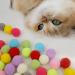 FUPUSUN 30pcs Soft Cat Toy Balls for Indoor Cats - Interactive and Quiet Pom Pom Toys for Kittens - 3CM Diameter - Buy Online on GoSupps.com