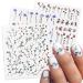 Summer Blossom Nail Art Decoration Classy Poppy Rose Branch Designs Nail Sticker 3D Decals Flowers Leaves(DP-130) - Buy Online on GoSupps.com