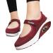 PGOJUNI Women's Walking Sneakers Diabetic Air-Cushion Slip-On Walking Shoes Orthopedic Diabetic Shoes with Arch Support 8 A1-wine