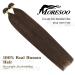 Moresoo Real Hair Extensions - 1g Remy U Tip Keratin Bondings Dark Brown #4 50g 45 cm - Premium Pre-Bonded Hair Extensions - Buy Online on GoSupps.com