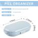 Dynippy 3 Pack Daily Pill Organizer - 7 Compartments Portable Pill Case with Labels for Travel - No Nail Damage Vitamin Holder - Blue Pink White - Buy Online on GoSupps.com