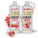 Nutrify Vital Fitness Drink 1:80 Sirup 2x1 L Set Earth Berries & Ananas beverage concentrate with vitamins & L-carnitine sugar-free- 160 liter sports drink calorie low pack 2x 1000 ml strawberry & ananas 1 L (2 Pack)