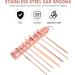 Healifty 7 Pcs Stainless Steel Ear Spoons Kit - Portable Ear Curette Set - Rose Golden - 11.5X3cm - Buy Online on GoSupps.com