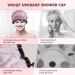 AOOWU Shower Caps 2 Pack Waterproof Bath Caps Large Reusable Shower Hats Elastic Band Double Layers Hair Bath Caps with Soft Ruffled Edge for Women Girls Ladies Spa Salon Home Use 2 Pcs Bowknot+Dots - Buy Online on GoSupps.com