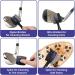 THIODOON Golf Club Brushes 2-Pack - Magnetic Keychain, Oversized Brush Head, Retractable Spike, Non-Slip Handle - Black & Blue - Buy Online on GoSupps.com