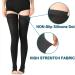 Open Toe Thigh High Medical Compression Stockings 20-30 mmHg for Men & Women - Relief for DVT Varicose Veins Shin Splints & Swelling - Medium Black - Buy Online on GoSupps.com