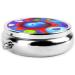 Cartoon Universe Round Pill Box - 3 Compartment Portable Organizer for Travel Purse & Pocket - Buy Online on GoSupps.com
