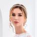 Flayem Wedding Rhinestone Headband Bridal Crystal Headband Glitter Narrow Hair Band Hoop Wedding Hair Accessories for Women and Girls (White) - Buy Online on GoSupps.com