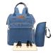 Approach multifunctional mom backpack waterproof diaper backpack with a large capacity with diaper base stroller belts and USB connection diaper bag for mom and dad linen blue