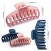 Big Hair Claw Clips Set - Trendy Matte Plastic Clips for Women - Cute Acrylic Banana Jaw Clips - Hair Styling Accessories in Pink and Navy Blue - Buy Online on GoSupps.com