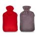 Anstore Hot Water Bottle Cover 2 Pack Fluffy Coral Fleece Cover for 2 Liter Hot Water Bottle Grey and Red (without hot water bottle)