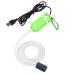 USB air pump aquarium quiet oxygen pump aquarium mini portable oxygen air pump with 1.5m network cable 1 air stone 1 silicone hose and oxygen pump aquarium accessories grass green