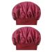 Quesuc Elegant Sleep Hat for Women - 2 Piece Silk Satin Cap with Wide Rubber Band | Sleep Hair Care Accessory (Red Wine) - Buy Online on GoSupps.com