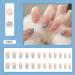 Blue French Press On Nails with Pearl Design - Cute Ballet Shaped Reusable Acrylic Coffin Nails for Women - Buy Online on GoSupps.com