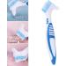 Smalibal Premium Denture Cleaning Brush Set - Double Sided Brush for False Teeth Cleaning - Portable with Multi-Layered Bristles & Ergonomic Rubber Handle in Purple - Buy Online on GoSupps.com