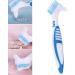 Libcflcc Double-Sided Dentures Toothbrush - Ergonomic Design for False Teeth Care | Multi-Layered Bristles & Zigzag Pattern in Sunset Chevron - Ideal for Home Use - Buy Online on GoSupps.com