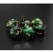CREEBUY Polyhedral DND Dice Set - Green Mix Black Nebula Glitter Dice for D&D RPG Games - Buy Online on GoSupps.com