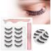 Magnetic Eyelashes 3 Pairs 3D Natural False Eyelashes Reusable Magnetic Eyelashes and Waterproof Magnetic Eyeliner Long Lasting Magnetic Eyeliners with Eyeliner Eyelash Makeup Tool - Buy Online on GoSupps.com