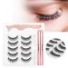 Buy 5 Pair Magnetic Eyelash Set - 3D Reusable Waterproof Soft & Thick - Perfect Makeup Tools for Stunning Eyes - Buy Online on GoSupps.com
