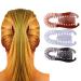 New Banana Hair Clips for Women - 3Pcs Banana Clips Hair for Thick Hair Plastic Interlocking Banana Clip Soft Bendable Hair Combs Clincher Ponytail Styling Tools (3 colors)
