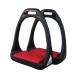 Compositi plastic stirrups reflex with flexible wide tread black/red stirrups made of plastic