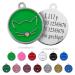 Ibera Gifts - Personalized cat brand for medium to large cats in a round form with cat with engraving name collar brand address trailer cat necklace (green)