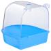 ULTECHNOVO Bird Cage Bath Tub Bird Shower Bathing Accessories Bird Bath for Parakeets Pet Toys Parakeet Cage Budgie Cage Accessories Pet Bird Bath Bird Bath Tub Small Bird Cage For Birds Blue