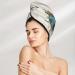 Travel Around The World -Microfiber Hair Towel Super Absorbent Quick Dry Hair Turbans For Wet Hair Drying Hair Bonnet Cap For Curly Long Thick Hair Hair Towel Wrap With Button For Women Girls Kids