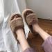 Ladies Outdoor Slippers Fur Slippers Woman Shoes Comfortable Ultra-Soft Vogue Ladies Flip Flops Flat-Soled Outdoor Anti-Skid Rubber Sole Casual Plush Shoes Furry Indoor Slides (B 25CM) (A 25CM) - Buy Online on GoSupps.com