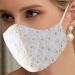 YBSHIN Lace Mask Wedding Floral Face Mask Print Adjustable Masquerade for Women B-beige