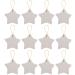 Ready to Paint DIY Ceramic Bisque Star Shaped Ornaments with Hanger for Christmas Tree and Holiday Decoration | 12 Pack
