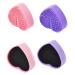 Angoily Silicone Brush Cleaner Makeup Sponge Makeup Brush Cleaner Sponge Makeup Cleaning Mat Brush Cleaning Silicone Daily Makeup Brush Cleaner Makeup Brush Purple Wet and Dry
