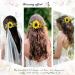 Fangsen Gold Sunflower Wedding Hair Comb - Yellow Flower Pearl Bridal Headpiece for Women - Buy Online on GoSupps.com