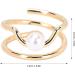 Pearl Fingernail Opening Ring Adjustable Size Finger Tip Ring Nail Art Charms Accessories for Parties Weddings Business Event Birthday(Gold) - Buy Online on GoSupps.com