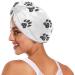 Bear Footprint Hair Towel 2 Pack - Super Absorbent Quick Dry Hair Turbans for Women & Girls - Buy Online on GoSupps.com
