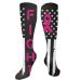 Breast cancer-consciousness combat compression socks for women and men circulation 15 20 mmHg is the best support for sporty running and cycling