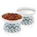 Frewinky Cat Bowls,Elevated Cat-Bowls Anti Vomiting,Ceramic cat Dishes,Raised Cat Food and Water Bowl Set for Flat Faced Cats and Small Dogs,12 Oz Blue