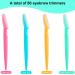 Colovis 80 PCS Eyebrow Razor & Dermaplaning Tool for Facial Hair Removal - Men & Women - Precision Cover - Disposable Blades - 4 Colors - Buy Online on GoSupps.com