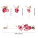 5 Pieces U-Shaped Rose Hairpin - French Side Combs Hair Clips for Weddings | Bridal & Bridesmaid Accessories (Pink) - Buy Online on GoSupps.com