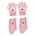 Beavorty 2 Pairs Wax Gloves Paraffin Wax Gloves Foot Cover Grooming Gloves Rose Gloves Spa Moisturizing Accessory Foot Hand Covers Paraffin Bath Liner Booties Wax Feet Cover