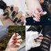 GANMFOYC 100 pieces matte long fake nails full cover coffin fake nails artificial nail tips ladies nail art DIY art set (10 colors) (color) - Buy Online on GoSupps.com