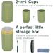 Buy Hejo Toothbrush Etui Travel Case | Waterproof Toothbrush Holder & Cup for Family Camping Trips - Portable & Stylish in White Light Green Dark Green - Buy Online on GoSupps.com
