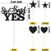 Glitter She Said Yes Cake Topper Bridal Shower/Engagement/Proposal Cake Decoration - Bride To Be - Bachelorette Party Decoration Wedding/Bride Shower Party Supplies (Black) - Buy Online on GoSupps.com