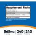 Nutricost Dong Quai 565mg 240 Capsules - Vegetarian, Non-GMO, Gluten Free | 240 Count - Buy Online on GoSupps.com