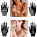 Henna Tattoo Stencil Set - 20 Sheets of Indian Arabian Temporary Tattoo Templates for Hands, Arms, Shoulders, and Legs - Buy Online on GoSupps.com